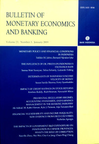 Image of BULLETIN OF MONETARY ECONOMICS AND BANKING VOL.21, NO.3, TAHUN 2019