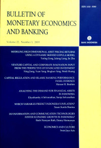 Image of BULLETIN OF MONETARY ECONOMICS AND BANKING VOL.22, NO.1, TAHUN 2019