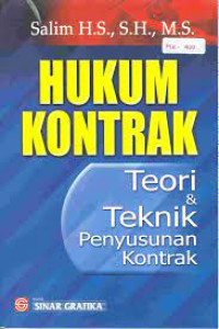 Image of HUKUM KONTRAK.Teori & Teknik Penyusunan Kontrak. CET,13. TAHUN, 2020