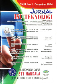 Image of Jurnal ISU TEKNOLOGI VOL. 8, NO. 1, DESEMBER 2014