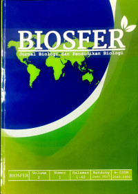 BIOSFER: JURNAL BIOLOGI DAN PENDIDIKAN BIOLOGI VOL.2, NO.1, TAHUN 2017