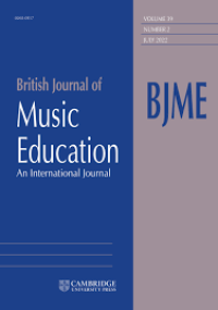 Image of British Journal of Music Education: An International Journal VOL.30, NO.2, TAHUN 2013