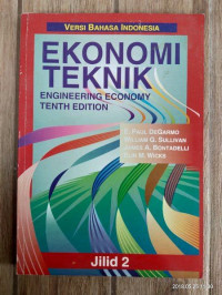 EKONOMI TEKNIK:engineering economics. TAHUN, 1993