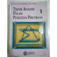 TEKNIK ANALISIS DALAM PENELITIAN PERCOBAAN . ED,1. TAHUN, 1995
