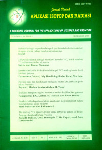 Image of JURNAL ILMIAH APLIKASI ISOTOP DAN RADIASI A SCIENTIFIC JOURNAL FOR THE APPLICATIONS OF ISOTOPES AND RADIATION VOL.6, NO.2