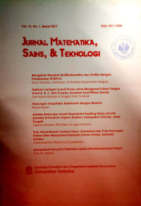 Image of JURNAL MATEMATIKA, SAINS, & TEKNOLOGI VOL.12, NO.1, TAHUN 2011