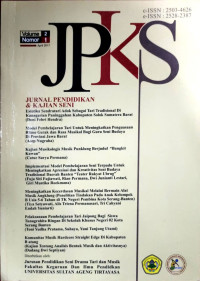 JPKS: JURNAL PENDIDIKAN & KAJIAN SENI VOL.2, NO.1, TAHUN 2017