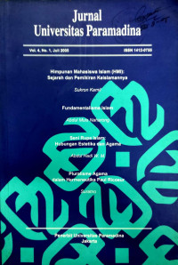 JURNAL UNIVERSITAS PARAMADINA VOL.4, NO.1, TAHUN 2005