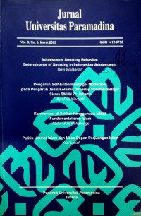 Image of JURNAL UNIVERSITAS PARAMADINA VOL.3, NO.3, TAHUN 2005